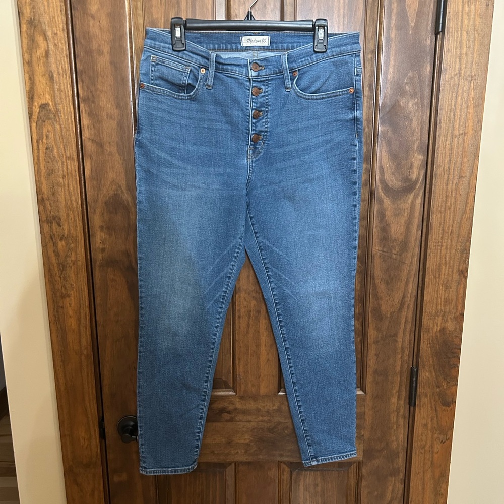 Madewell 9” Midrise Skinny Cropped Jeans Button Fly sz 31 AJ173 Excellent (J84)